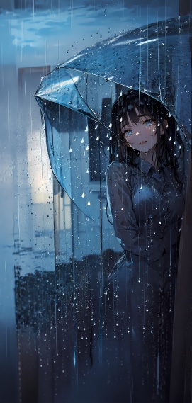 雨中