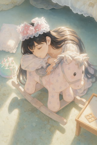 阳光休息的女孩