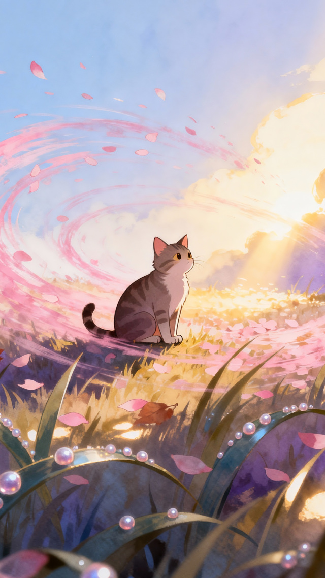 猫栖花丛