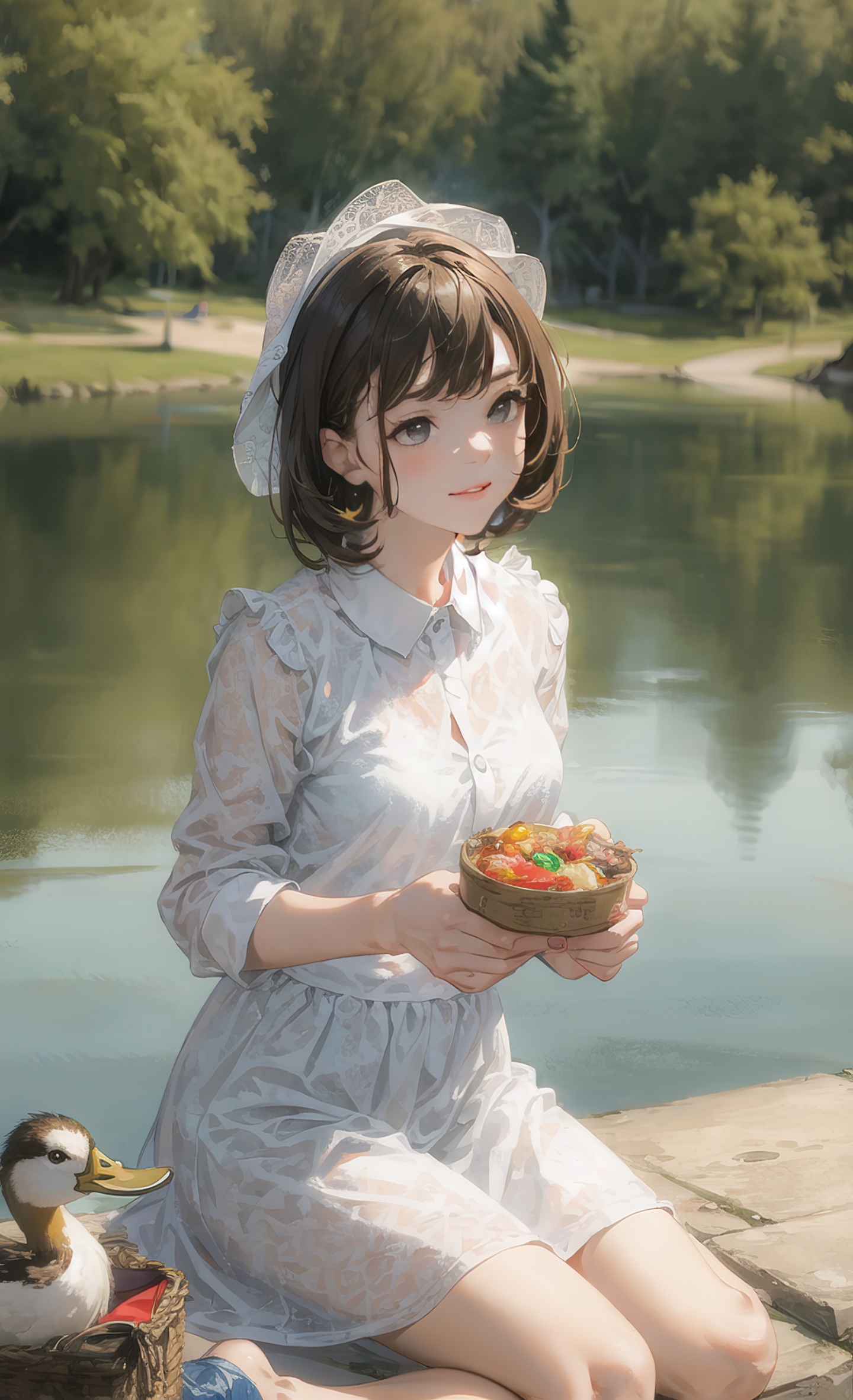 湖邊露營
