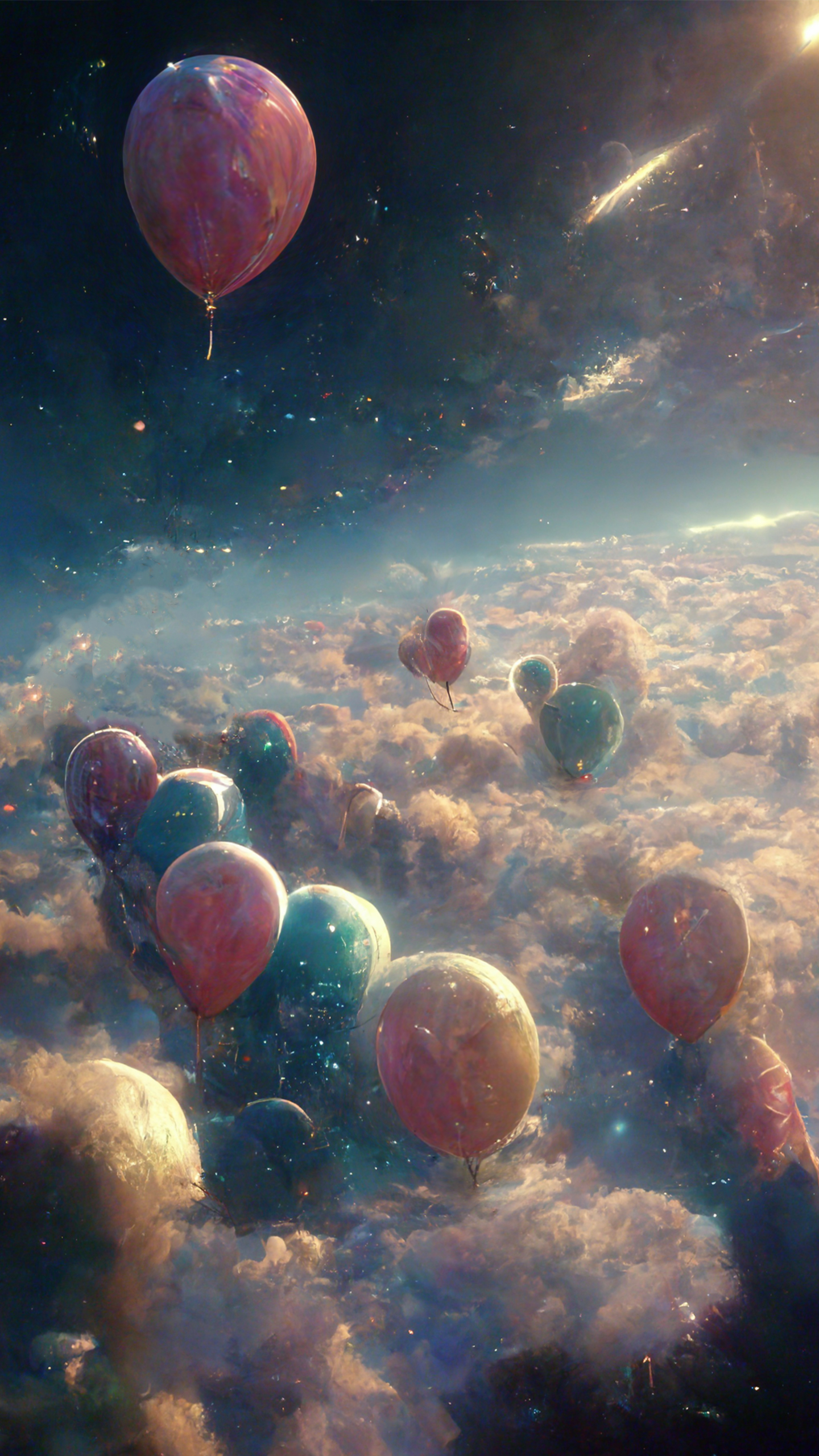 雲層之上星空之下