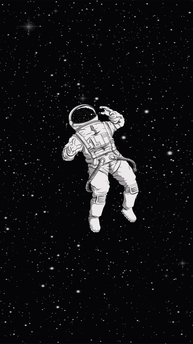 【星空下的宇航員】手機微信背景圖片