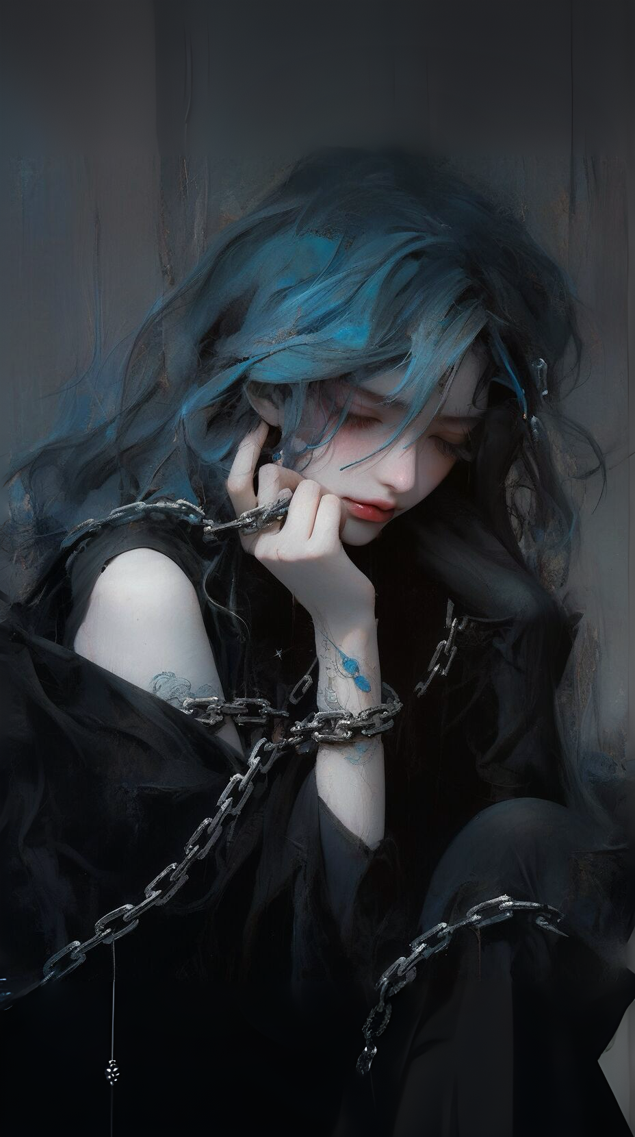 水墨畫美人
