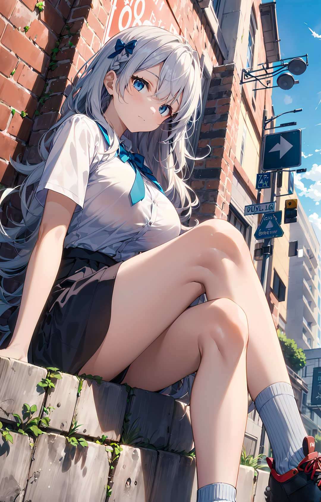 4K 街边的美少女