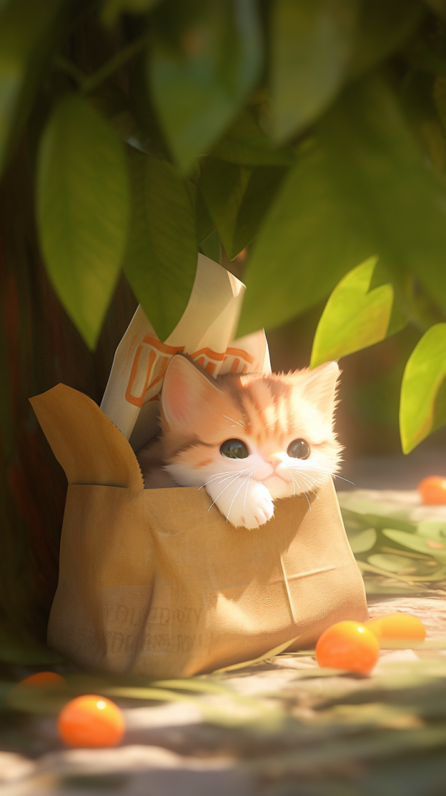 超萌纸袋小奶猫