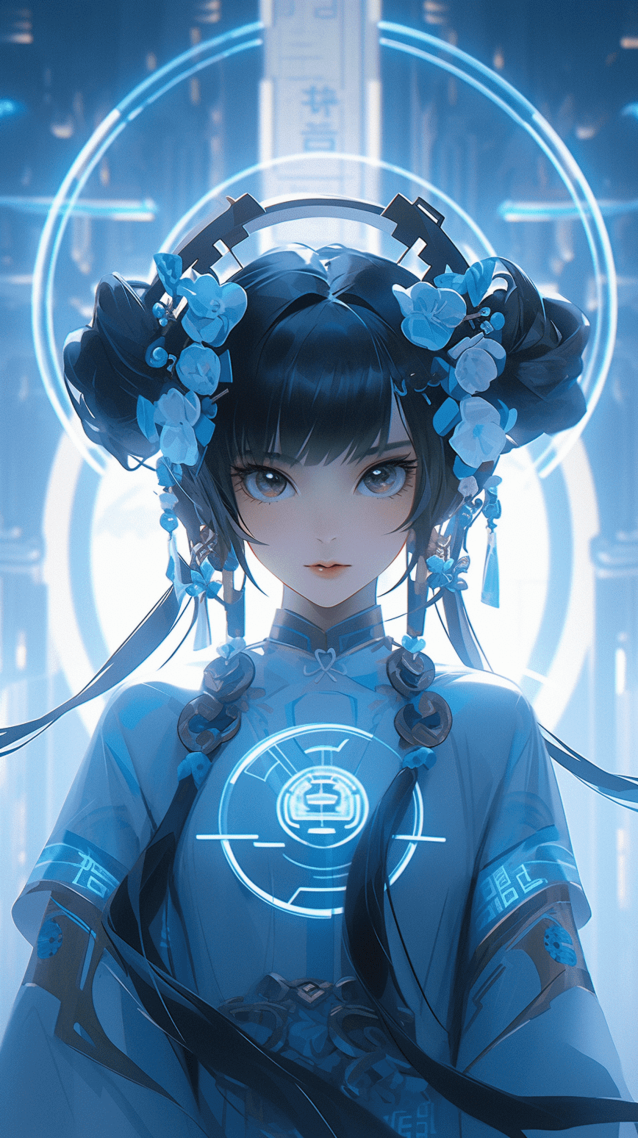 古风赛博朋克少女