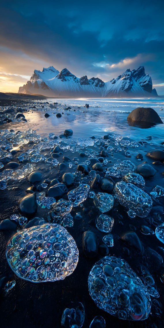 冰晶海岸，极地的梦幻光影