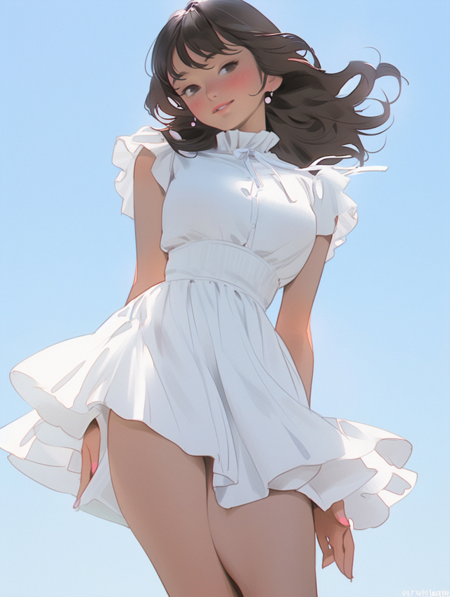 白裙子的少女