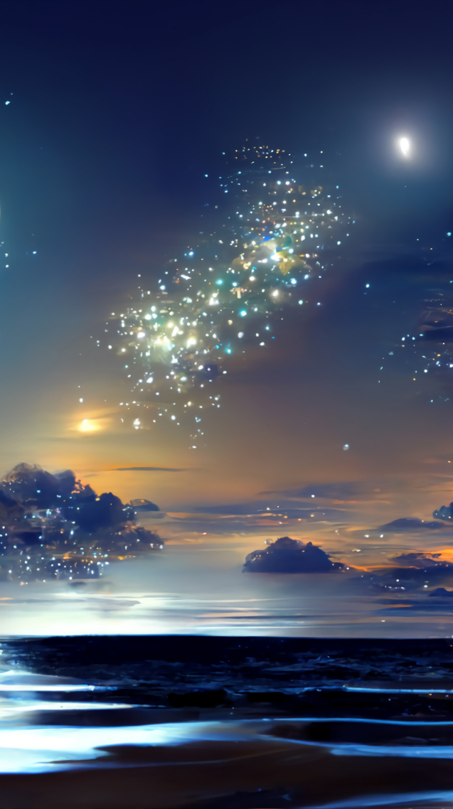 治愈星空海景