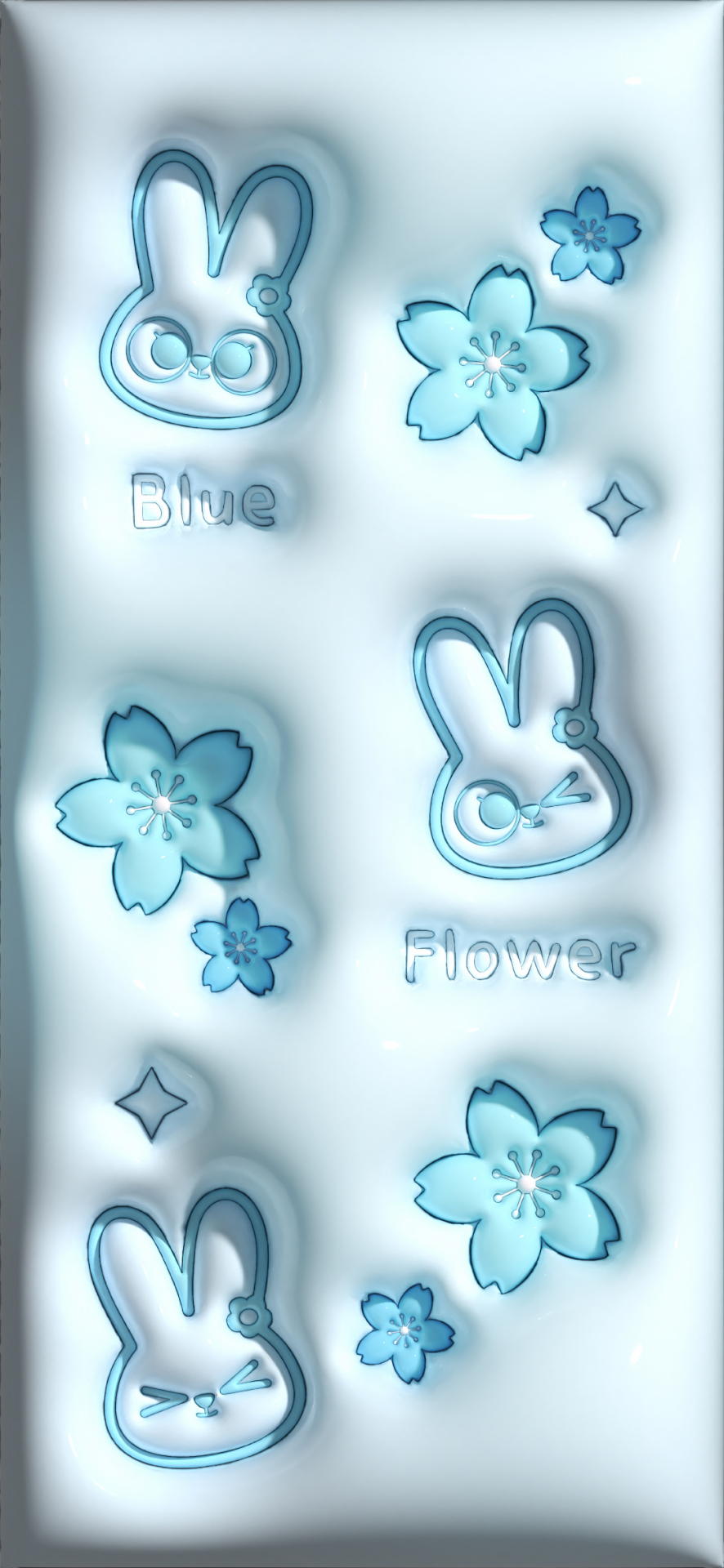 小清新简约蓝色樱花