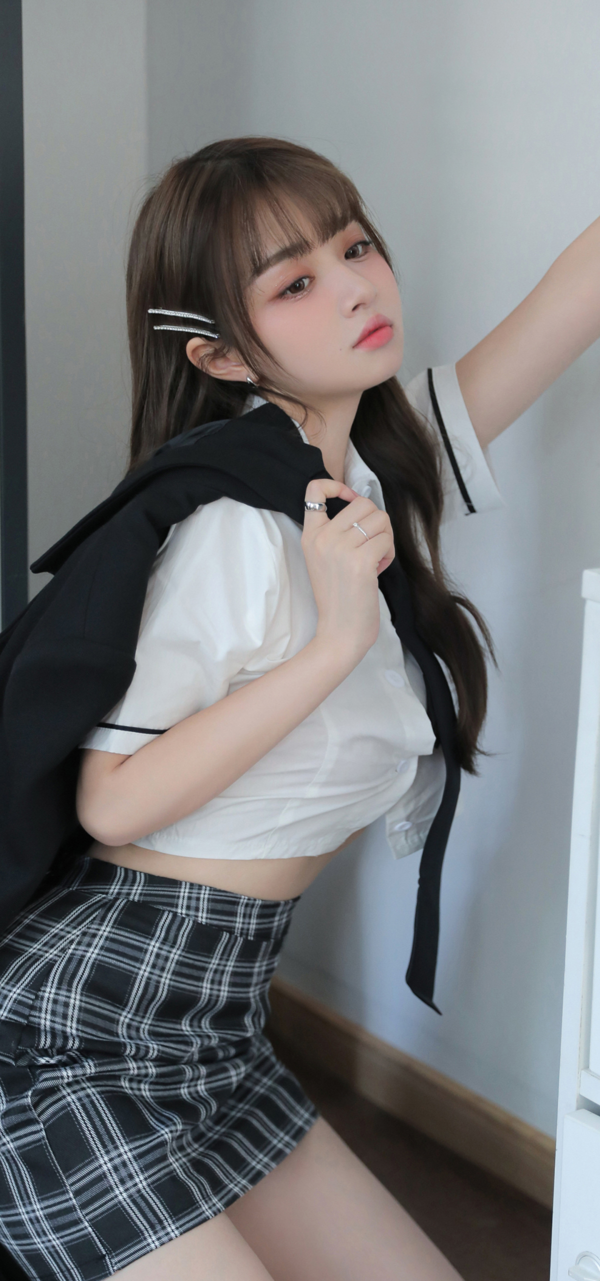 韩系校服美女写真微信全局背景