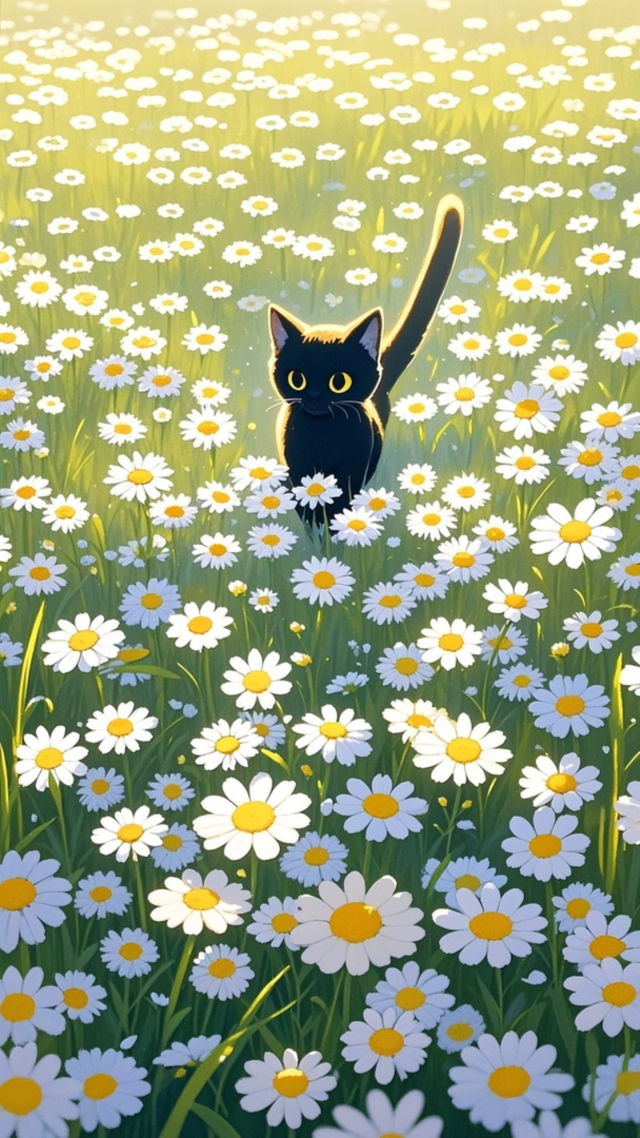 小黑貓的花海遊