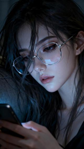 银丝眼镜