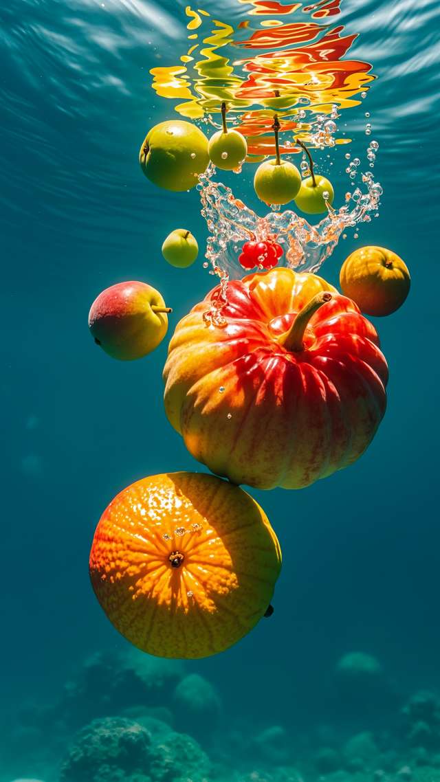 掉水裡的水果