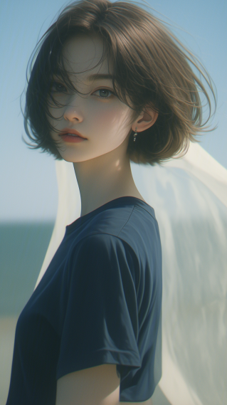 清纯纱巾女孩