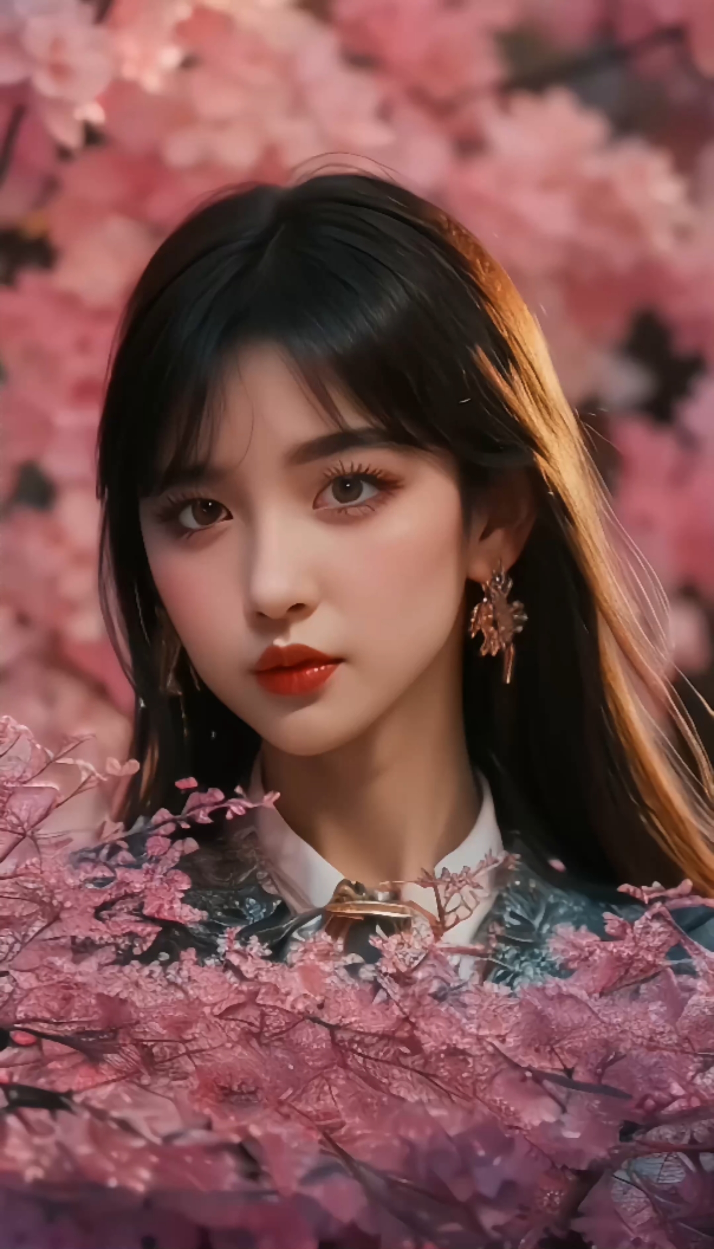 花叢中的美女4k