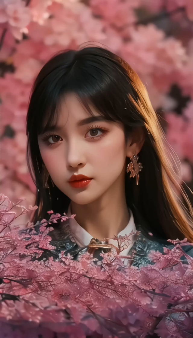 花叢中的美女4k