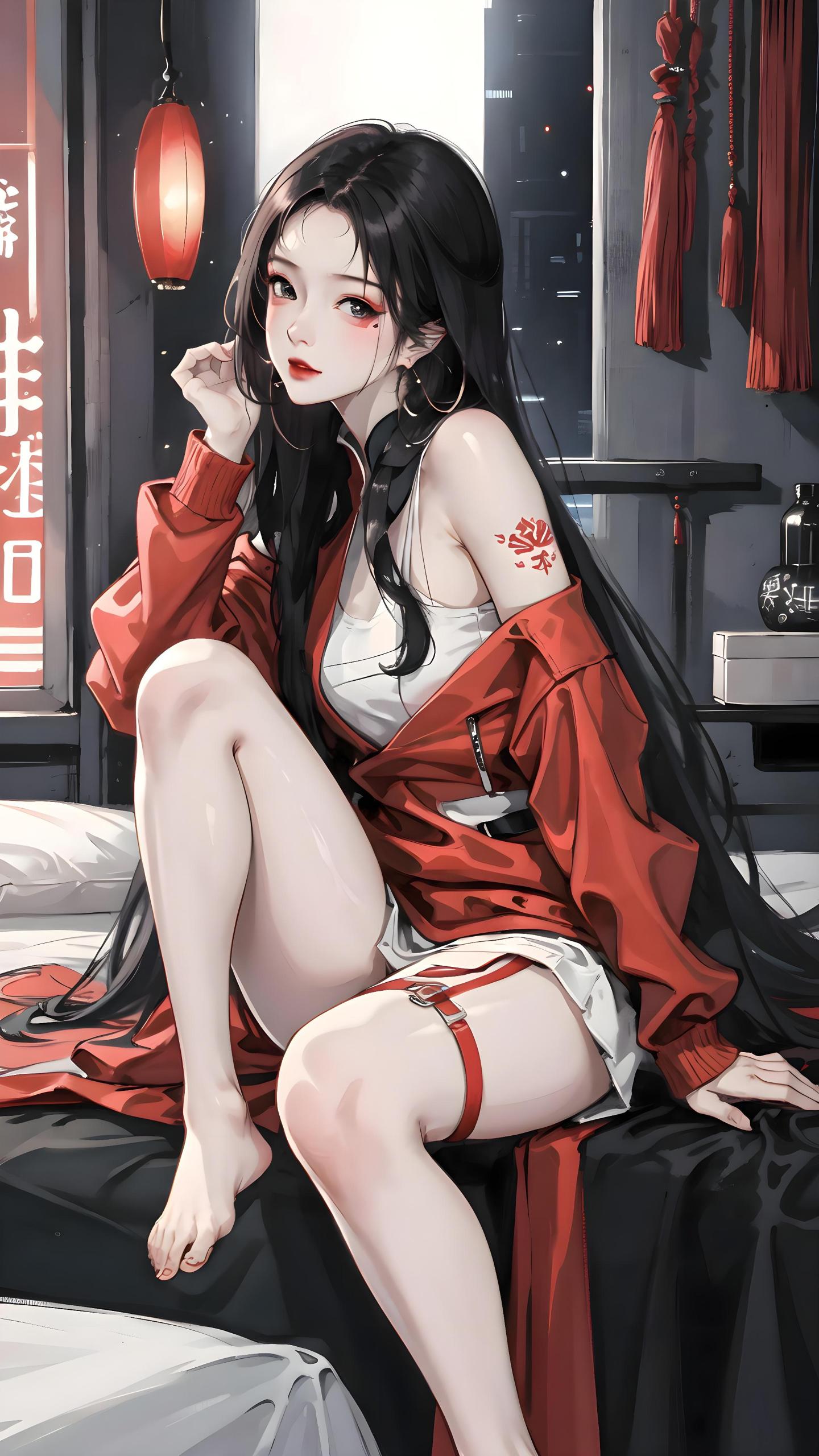 水墨美女