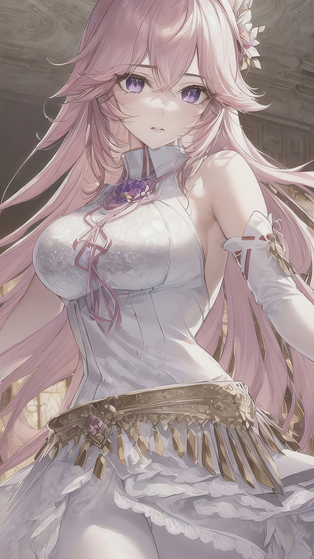 粉色氛圍美少女