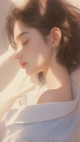 阳光短发美女